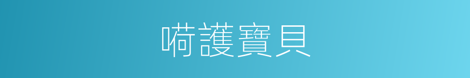 嗬護寶貝的同義詞
