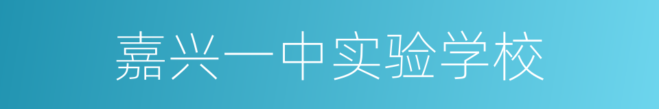 嘉兴一中实验学校的同义词
