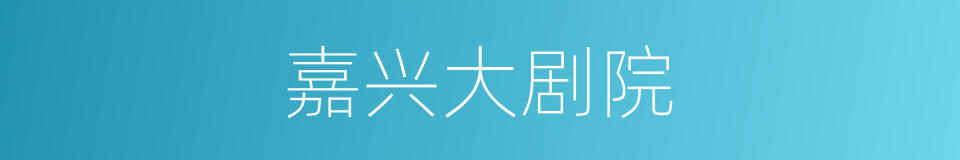 嘉兴大剧院的同义词