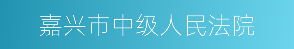 嘉兴市中级人民法院的同义词