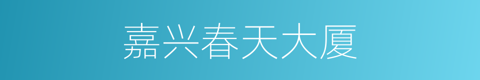 嘉兴春天大厦的同义词