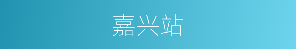 嘉兴站的同义词