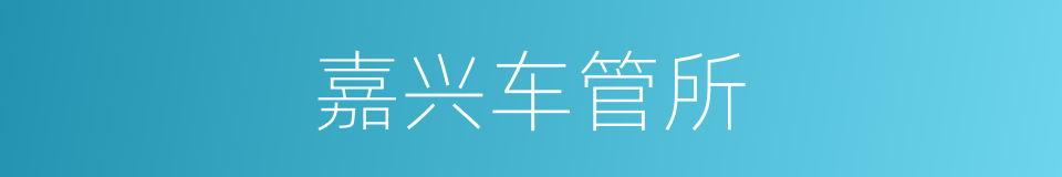 嘉兴车管所的同义词
