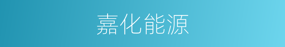 嘉化能源的同义词