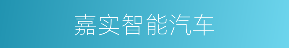 嘉实智能汽车的同义词