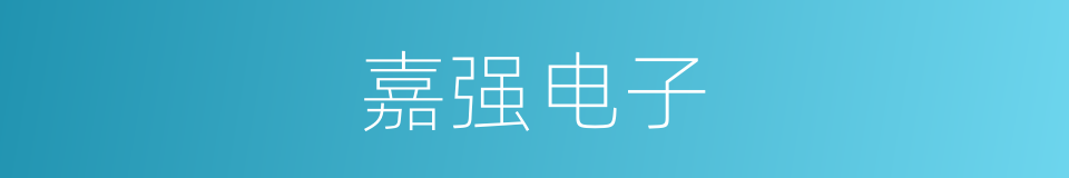 嘉强电子的同义词
