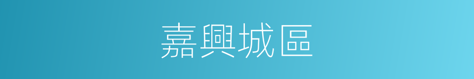 嘉興城區的同義詞