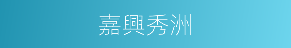嘉興秀洲的同義詞