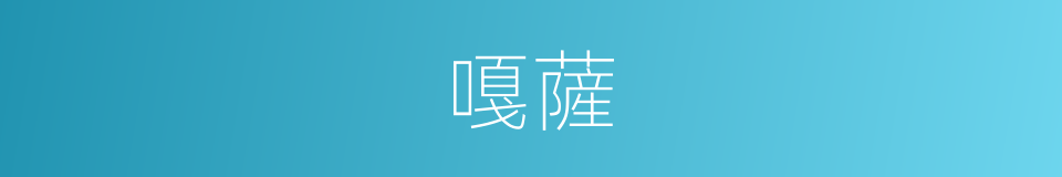 嘎薩的同義詞