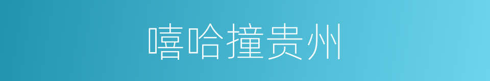 嘻哈撞贵州的同义词