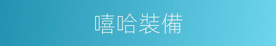 嘻哈裝備的同義詞