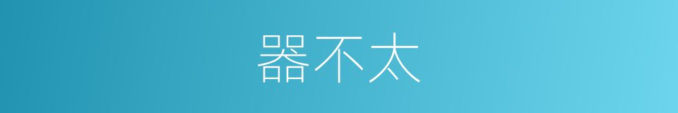 器不太的同义词