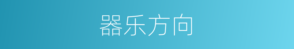 器乐方向的同义词
