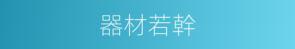 器材若幹的同義詞