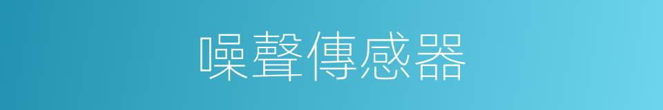 噪聲傳感器的同義詞