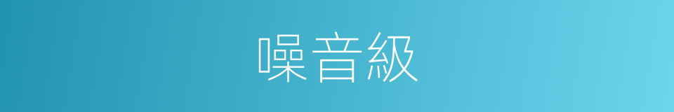 噪音級的同義詞