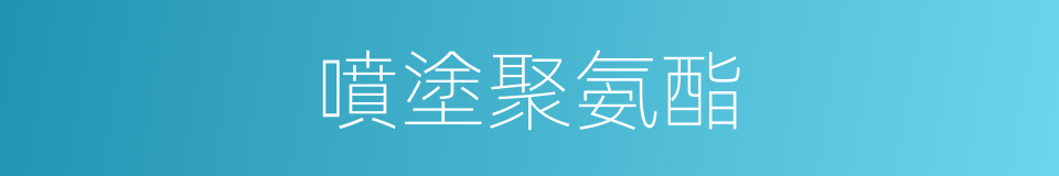 噴塗聚氨酯的同義詞