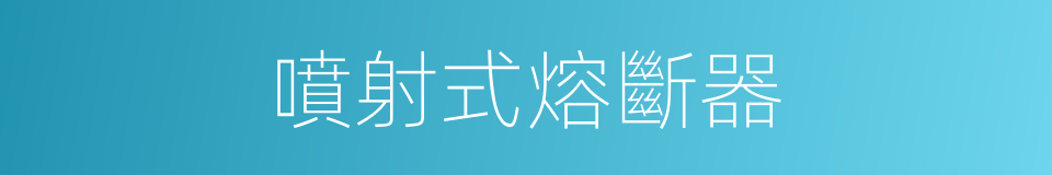 噴射式熔斷器的同義詞