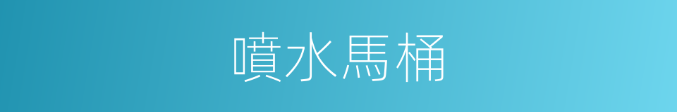 噴水馬桶的同義詞