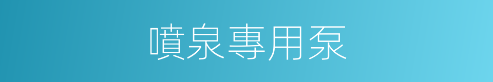 噴泉專用泵的同義詞