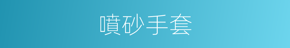 噴砂手套的同義詞