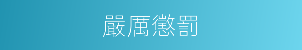 嚴厲懲罰的意思