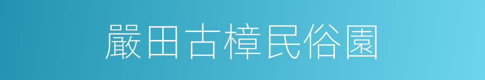 嚴田古樟民俗園的同義詞