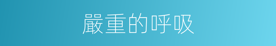 嚴重的呼吸的同義詞