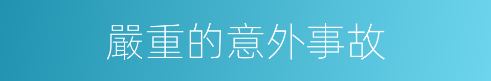 嚴重的意外事故的同義詞