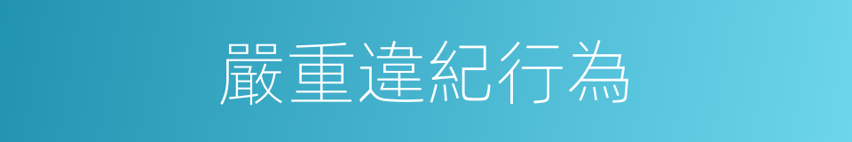 嚴重違紀行為的同義詞