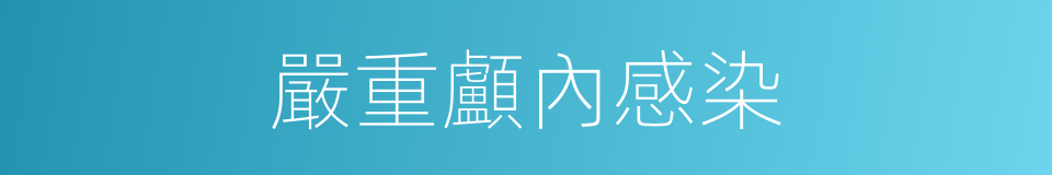 嚴重顱內感染的同義詞