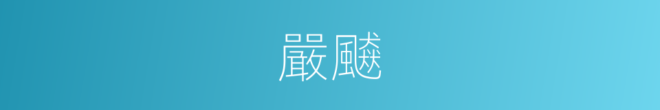 嚴飇的意思