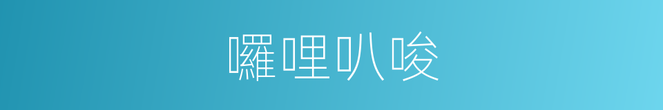 囉哩叭唆的同義詞