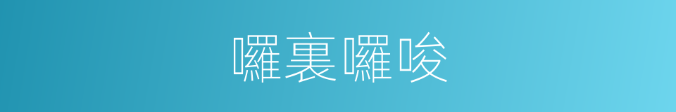 囉裏囉唆的意思