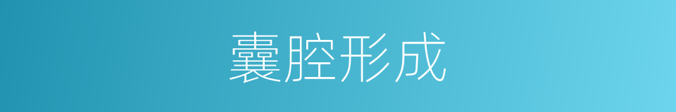囊腔形成的同义词