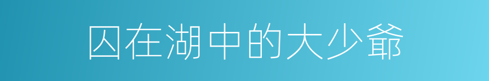 囚在湖中的大少爺的同義詞
