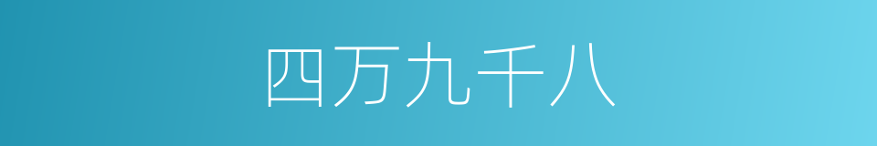 四万九千八的同义词