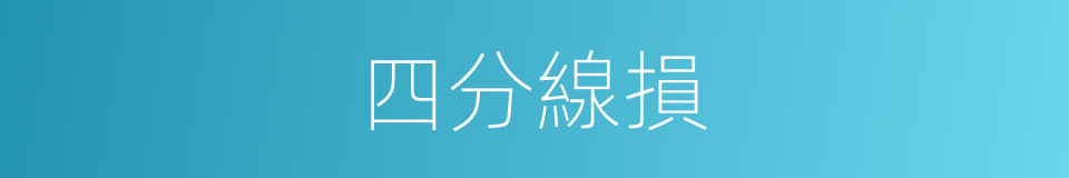 四分線損的同義詞