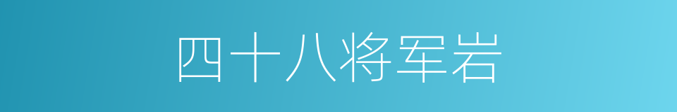 四十八将军岩的同义词
