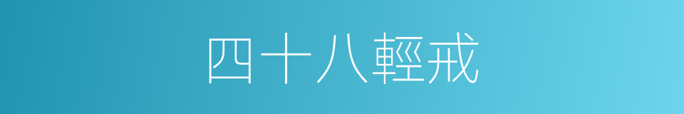 四十八輕戒的同義詞
