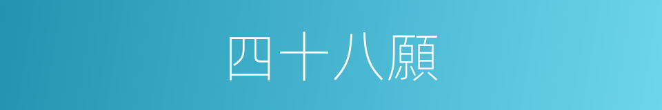 四十八願的同義詞