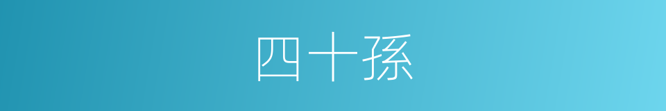 四十孫的同義詞