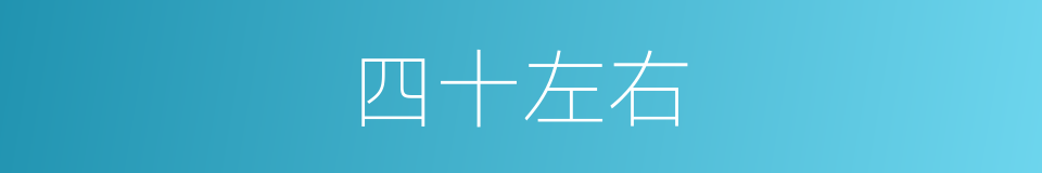 四十左右的同义词