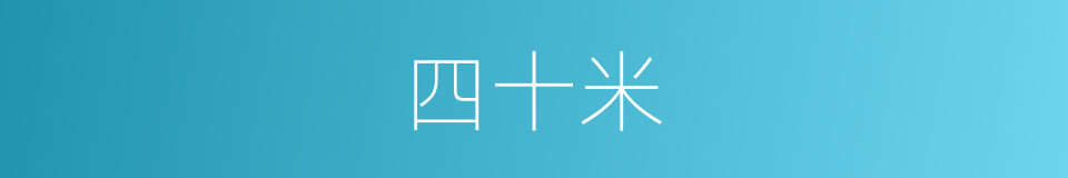 四十米的同义词