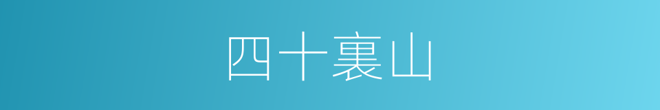 四十裏山的同義詞