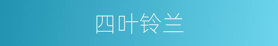 四叶铃兰的同义词