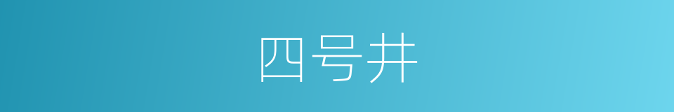 四号井的同义词