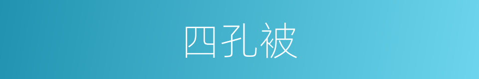 四孔被的同义词
