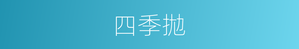 四季拋的同義詞