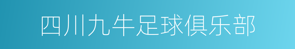 四川九牛足球俱乐部的同义词